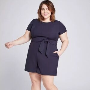 Lane Bryant Women's Lena Romper Size 20 Night Sky Blue NWT